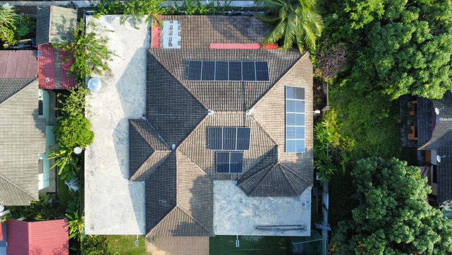 9.86 kWp solar installation in Raub, Pahang